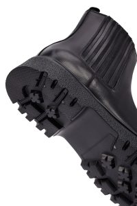 بوت چلسی چرمی مردانه مشکی زیره ضخیم دری‌مد