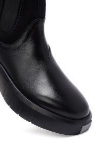 بوت چلسی چرمی مردانه مشکی زیره ضخیم دری‌مد