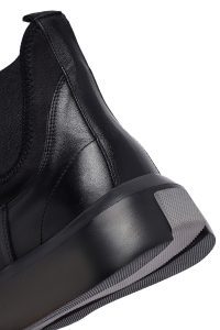 بوت چلسی چرمی مردانه مشکی زیره ضخیم دری‌مد