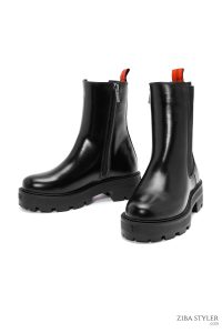 بوت چلسی چرمی مشکی زنانه هارلی دیویدسون زیپ‌دار