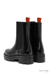 بوت چلسی چرمی مشکی زنانه هارلی دیویدسون زیپ‌دار