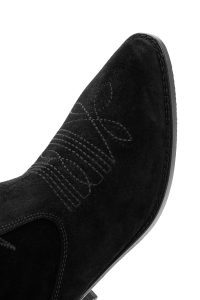 بوت کابویی چرم جیر مشکی زنانه دری مد