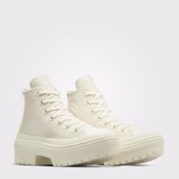 بوت کانورس آل‌استار Chuck Taylor All Star Lugged Heel بژ زنانه چرم لژدار اورجینال