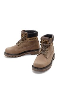بوت کلرادوی زنانه کاترپیلار چرمی بژ نوبوک