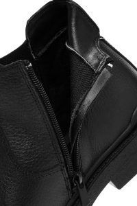 بوت کژوال مردانه چرمی مشکی زیپ‌دار دری مد