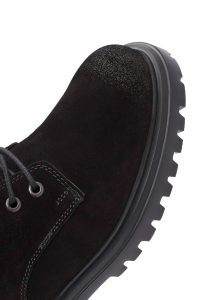 بوت کژوال چرمی جیر بند دار مشکی زیپ دار مردانه دری مد