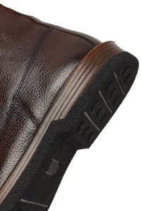 بوت کژوال چرمی مردانه قهوه‌ای بندی و زیپ‌دار دری‌مد