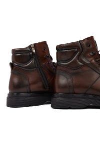 بوت کژوال چرمی مردانه قهوه‌ای زیپ‌دار دری‌مد
