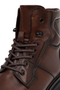 بوت کژوال چرمی مردانه قهوه‌ای زیپ‌دار دری‌مد