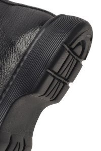 بوت کژوال چرمی مردانه مشکی بندی و زیپ‌دار دری‌مد