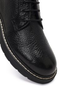 بوت کژوال چرمی مردانه مشکی بندی و زیپ‌دار دری‌مد