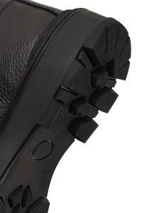 بوت کژوال چرمی مردانه مشکی بندی و زیپ‌دار دری‌مد