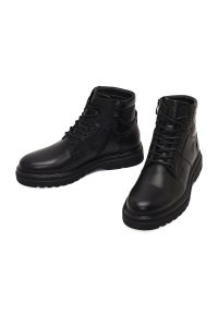 بوت کژوال چرمی مردانه مشکی زیپ‌دار دری‌مد