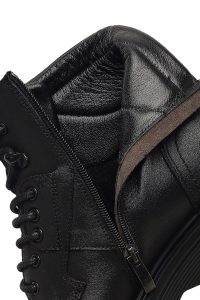 بوت کژوال چرمی مردانه مشکی زیپ‌دار دری‌مد