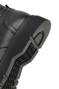 بوت کژوال چرمی مردانه مشکی زیپ‌دار دری‌مد