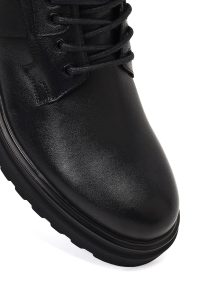 بوت کژوال چرمی مردانه مشکی زیپ‌دار دری‌مد