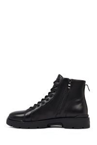 بوت کژوال چرمی مردانه مشکی زیپ‌دار دری‌مد