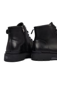 بوت کژوال چرمی مردانه مشکی زیپ‌دار دری‌مد