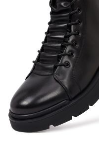 بوت کژوال چرمی مردانه مشکی زیپ‌دار دری‌مد