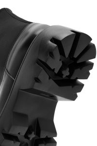 بوت کژوال چرمی مردانه مشکی زیپ‌دار زیره ضخیم دری‌مد