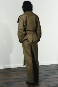 ترنچ کت کوتاه نخی زنانه کمربنددار زارا – ZARA