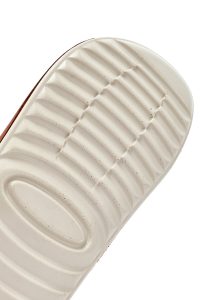 دمپایی راحتی زنانه چرم فلزی نارنجی سگک‌دار دری مد