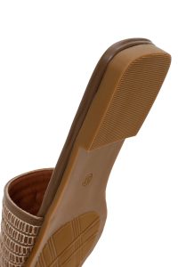 دمپایی زنانه طرح‌دار بژ دری مد