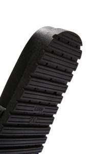 دمپایی زنانه مشکی بافت‌دار دری مد