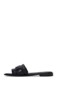 دمپایی زنانه مشکی ساده دری مد