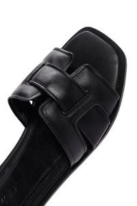 دمپایی زنانه مشکی ساده دری مد