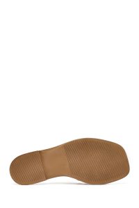 دمپایی زنانه چرم صورتی نگین‌دار دری مد