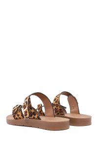 دمپایی لاانگشتی زنانه جیر پلنگی دری مد