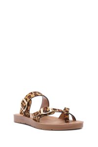 دمپایی لاانگشتی زنانه جیر پلنگی دری مد