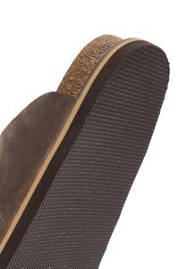 دمپایی نبوک مردانه بژ سگک‌دار دری مد