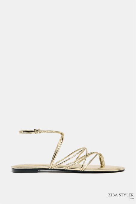 صندل تخت زنانه بندی طلایی زارا – ZARA