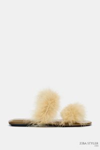 صندل زنانه بند پر‌دار زارا – ZARA