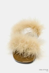 صندل زنانه بند پر‌دار زارا – ZARA