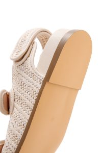 صندل زنانه بژ کنفی دری مد