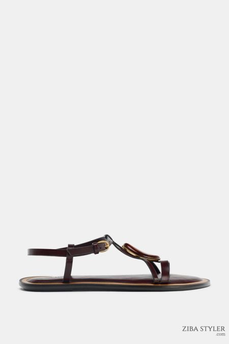 صندل زنانه تزئین شده با متال زارا – ZARA