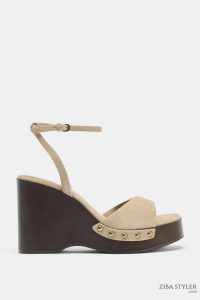 صندل زنانه جیر پرچ‌دار زارا – ZARA