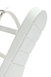 صندل زنانه سفید نگین‌دار دری مد