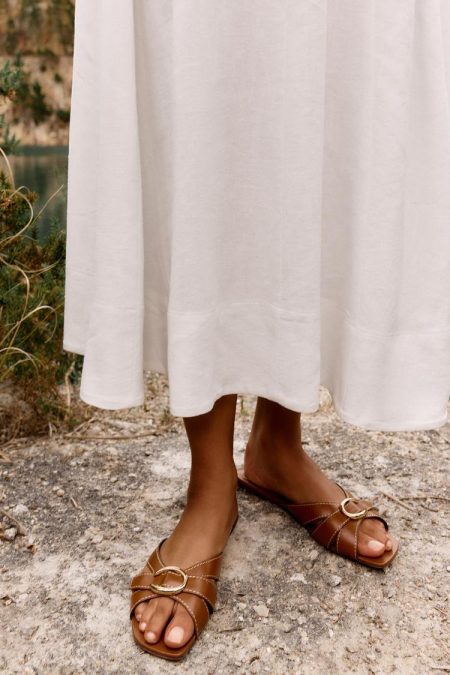 صندل زنانه ضربدری تزیین فلزی زارا – ZARA