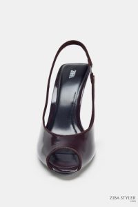 صندل زنانه ورنی پاشنه بلند زارا – ZARA