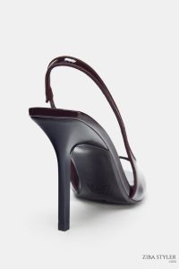 صندل زنانه ورنی پاشنه بلند زارا – ZARA