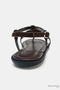 صندل زنانه چرمی پوست‌ماری و پشمی زارا – ZARA