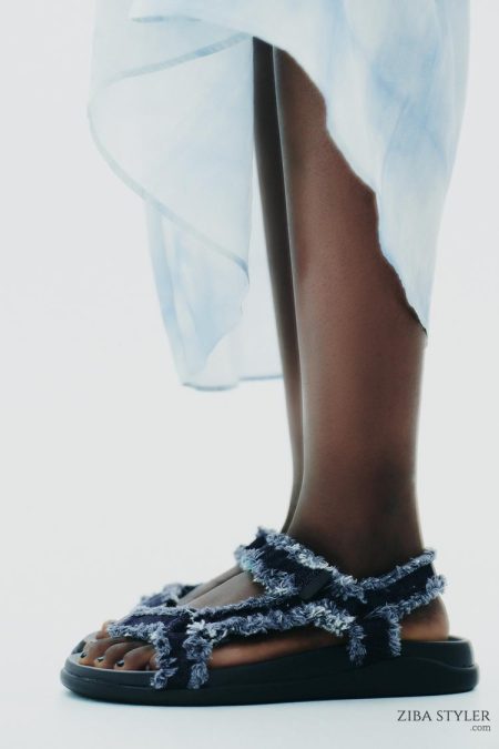 صندل لژدار زنانه جین زارا – ZARA