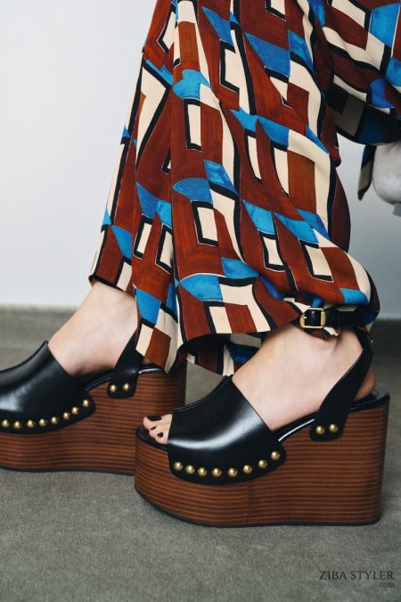 صندل لژدار چرمی زنانه پرچ‌دار زارا – ZARA