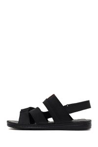 صندل مردانه چرمی مشکی دری مد