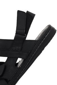 صندل مردانه چرمی مشکی دری مد