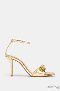 صندل پاشنه بلند زنانه براق پاپیونی زارا – ZARA